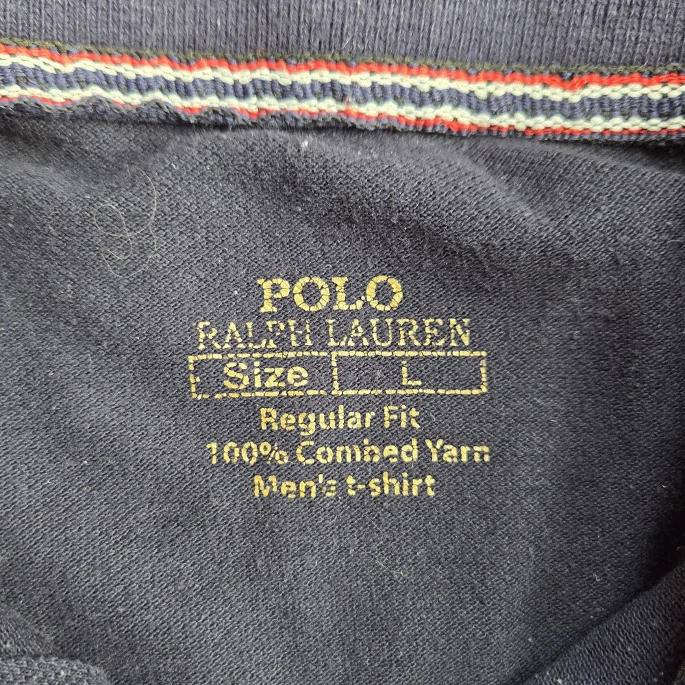 Ralph Lauren Classic Navy Blue Polo Shirt Size L